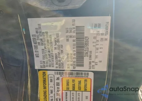 2014 Lincoln Mkz Hybrid z USA, uszkodzony, nr VIN 3LN6L2LU7ER808439